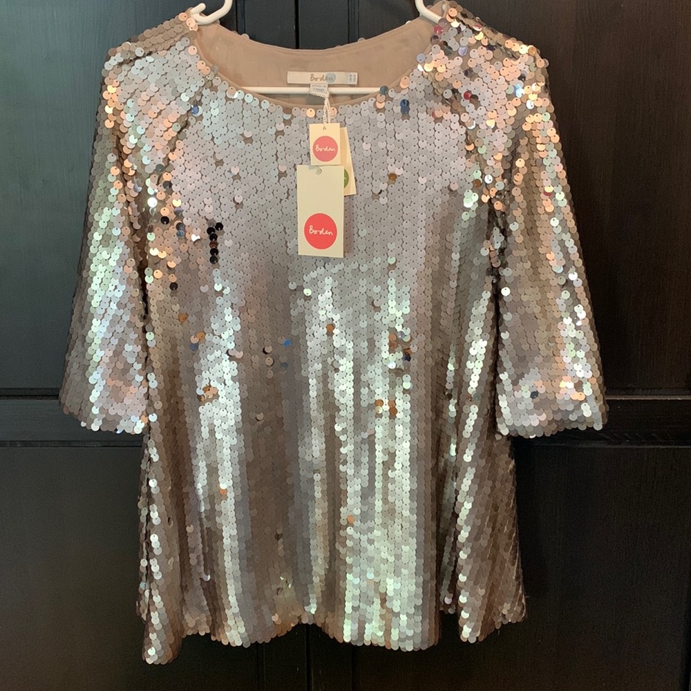 Boden Gold Sequin Tunic